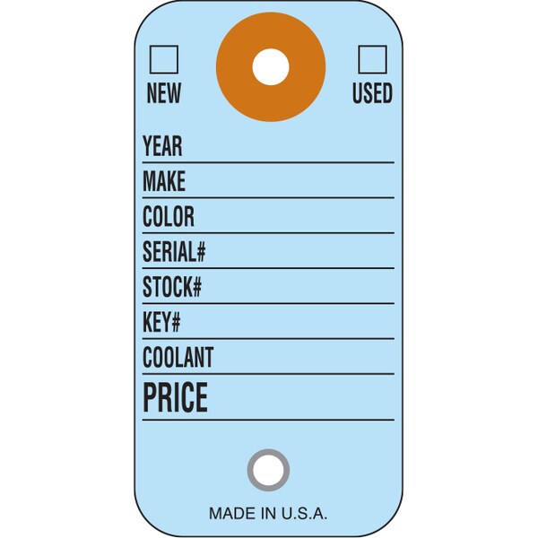 Asp Colored Key Tags w/ Rings, 1 3/8 X 2 3/4,500 Per Box Form No Ct-5 Pk 1490 - main